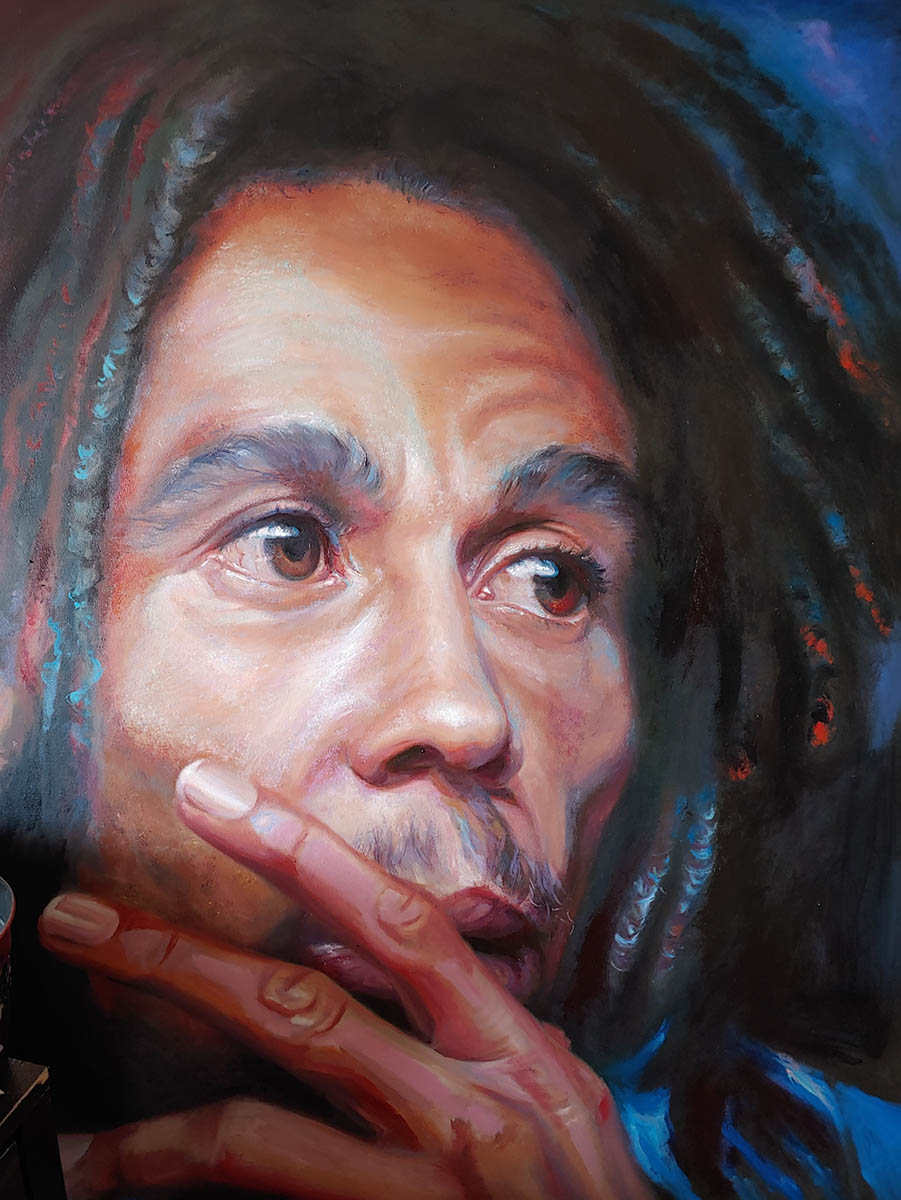 Bob Marley Original Painting by Tatyana Zen
