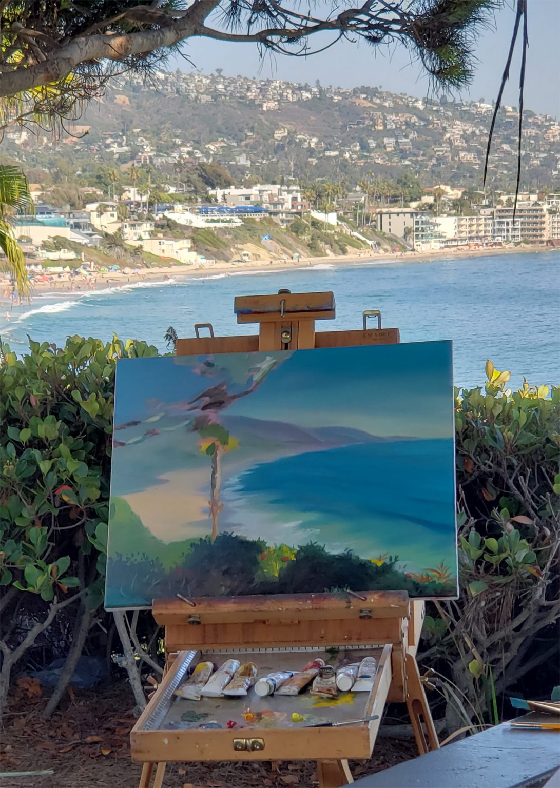 Heisler Park Laguna Beach live painting Tatyana Zen Art